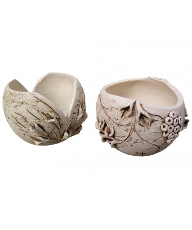 Rutulys šamoto keramikos vazonas