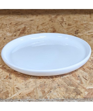 Keramikos padėklas 17 cm baltos spalvos
